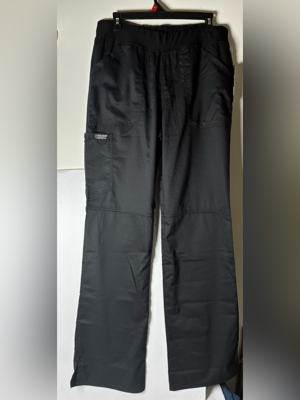Cherokee Black Cargo Scrub Pants with Multiple Pockets